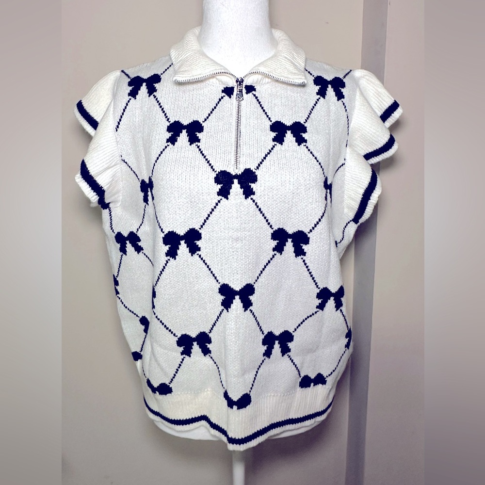 Black and White Cowl Neck Sweater with Classic Knit
